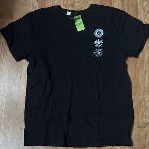 Zumiez Black Tee with White Geometric Graphics